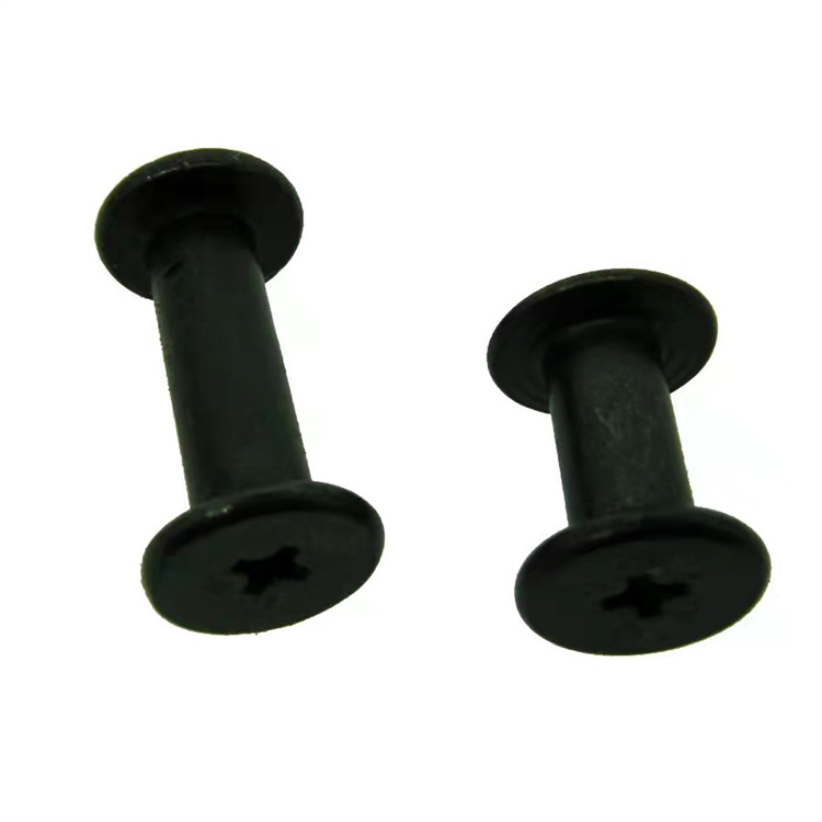 Nigrum plana caput m3 immaculatam ferro Chicago cochlea pro leathers