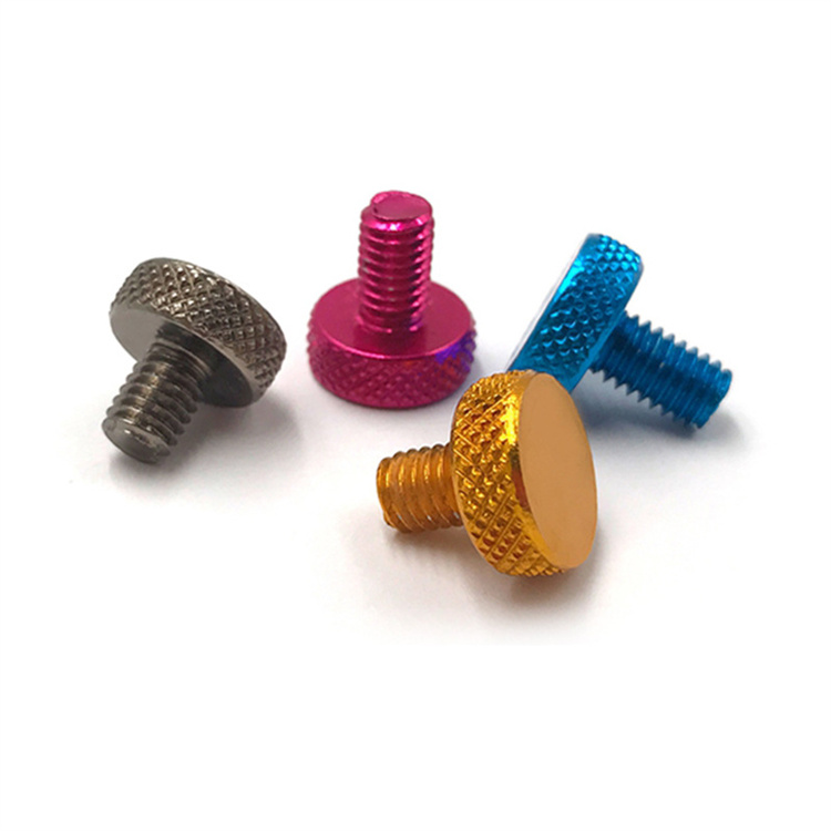 M3 m4 color anodized aluminium knurled pollicem cochleae pro computatrum
