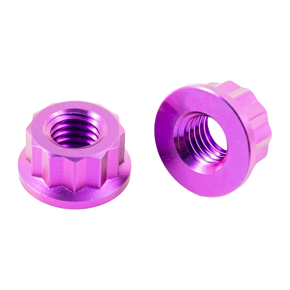 Nativus color titanium hex flange nut