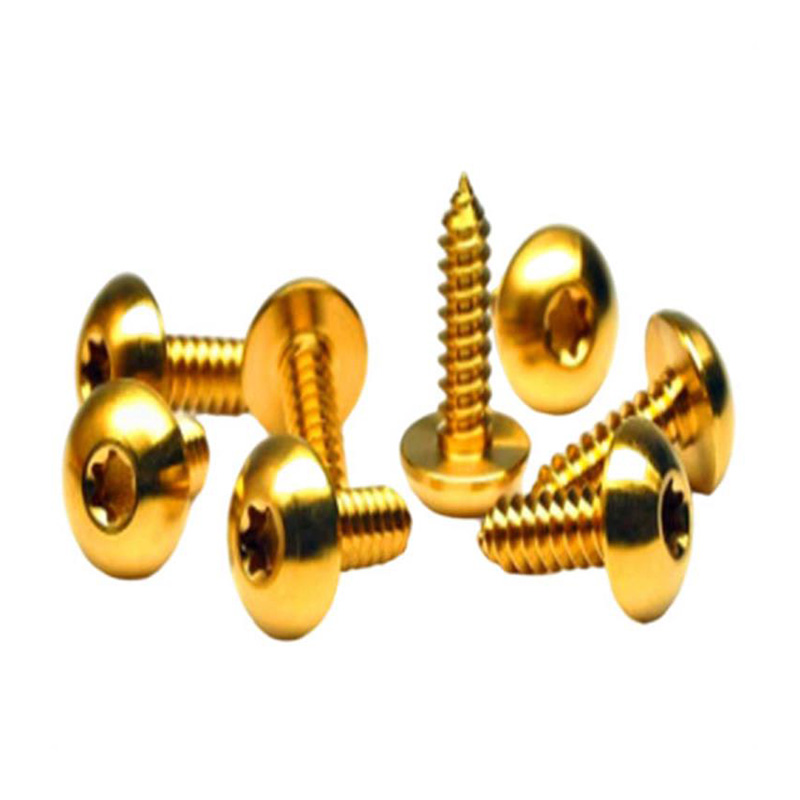 Titanium aureum color caput torx cochleae