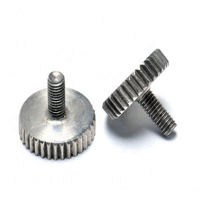 Stainless chalybe 304 m3 magnus planus caput knurled pollex speculi cochleae